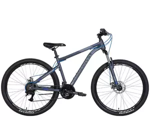 Велосипед 27.5" DISCOVERY TREK AM DD 2022 рама 17.5" Темно-сірий із синім