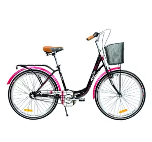 Велосипед ARDIS NEW BETTY 26 CTB  чорний з рожевим на планетарній втулціShimano Nexus