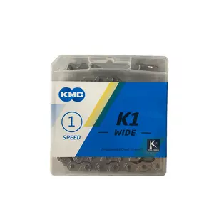Ланцюг KMC K1 WIDE Silver 1 швидкісний 112 ланок + замок ланцюга