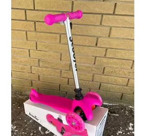 Самокат триколісний Scooter MG002A Рожевий + ВІДЕОЗОР